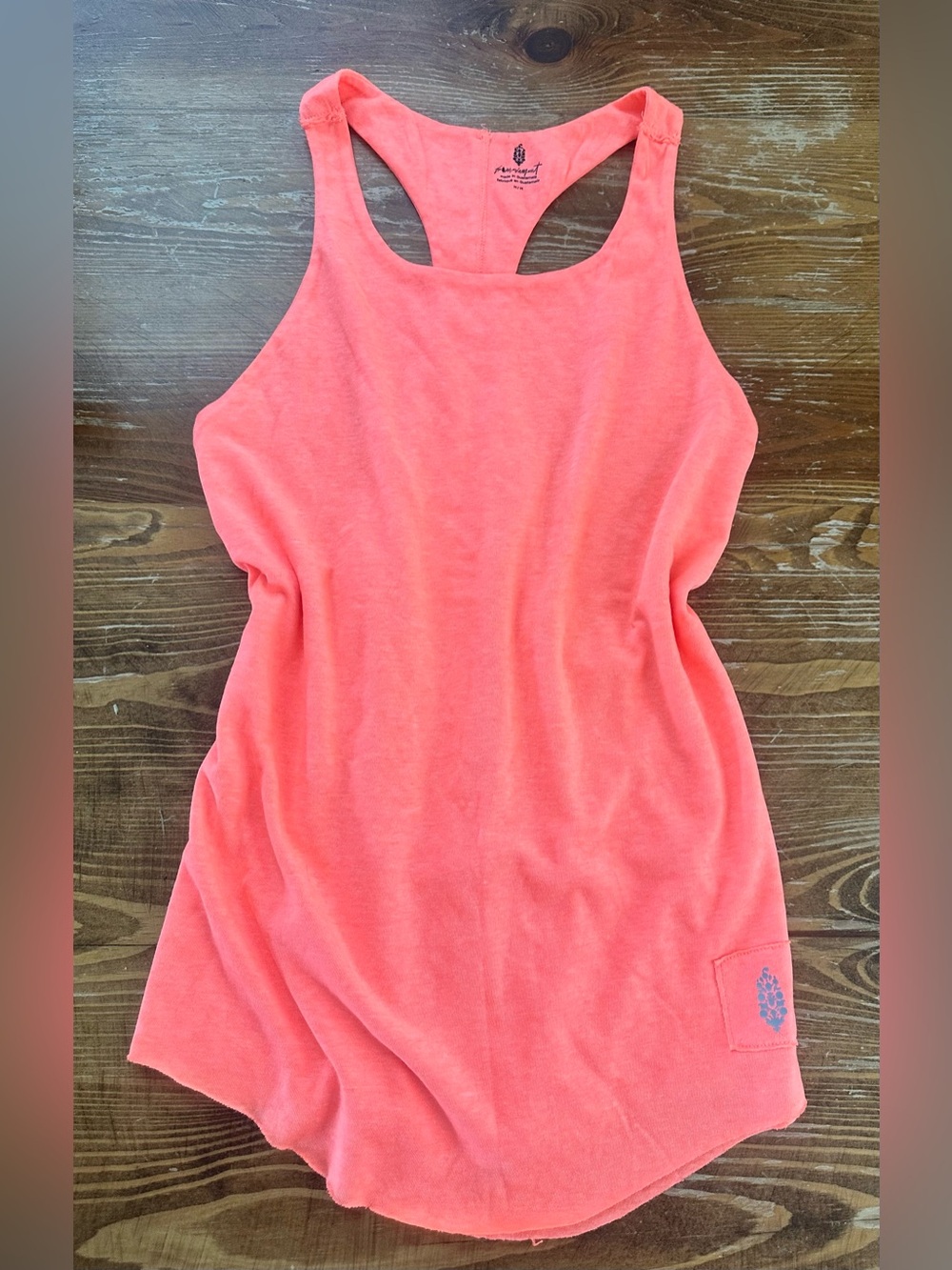Free People Coral Racerback Tank Top Size M